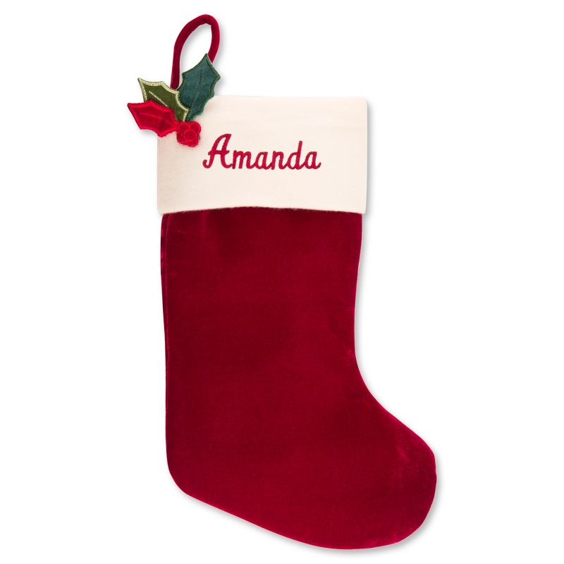 Image of 14 inch Red Velvet Stocking