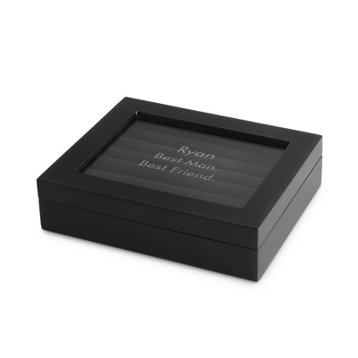 Personalized Small Black Cuff Link Valet Box By Things Remembered | Triloo