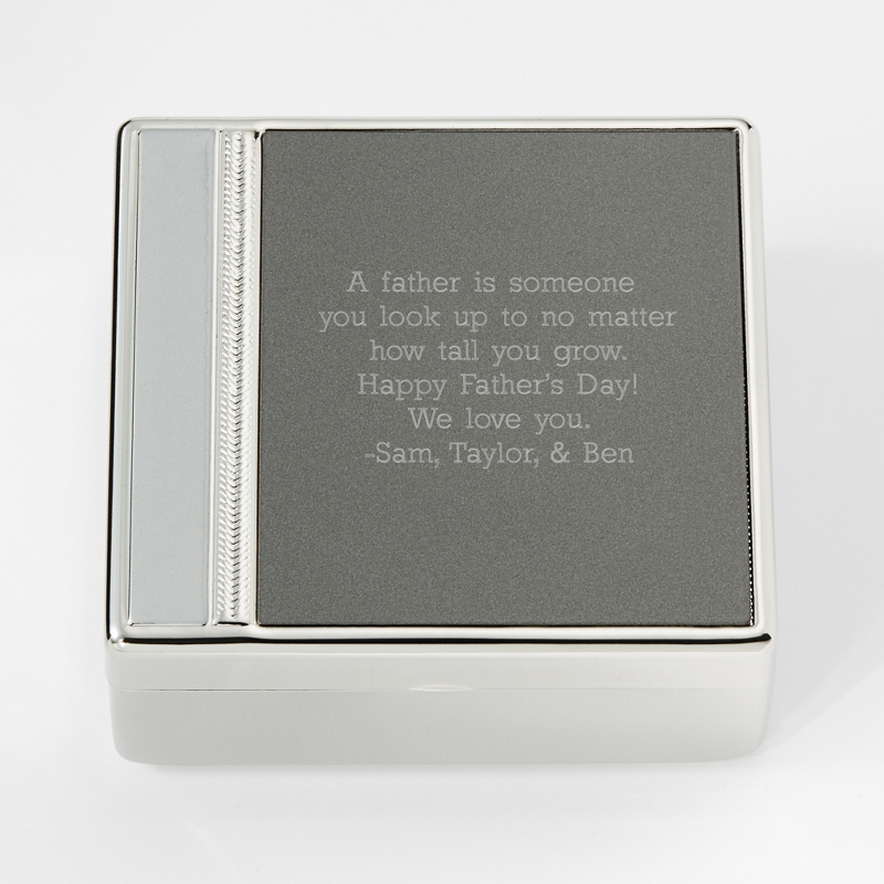 Image of Gunmetal Tri-Tone Valet Box