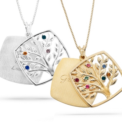 family tree birthstone jewelry