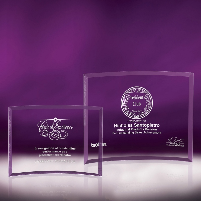 Image of Small Curved Glass Award