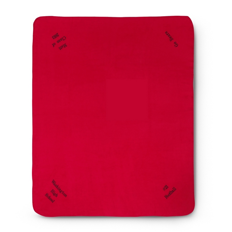 Image of Multi Corner Red Fleece Blanket