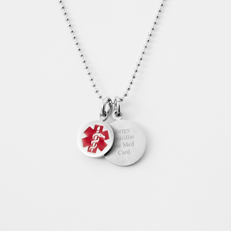 Image of Round Medical Alert Necklace