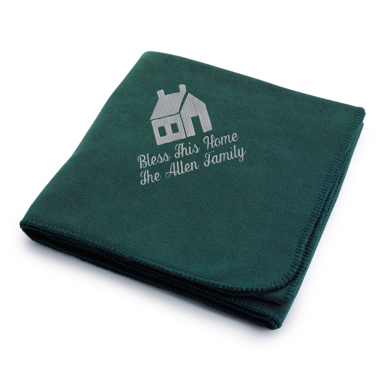 Image of Mystik Grey House on Forest Fleece Blanket
