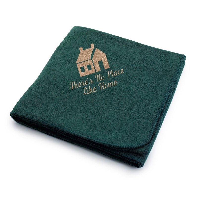 Image of Dark Tan House on Forest Fleece Blanket
