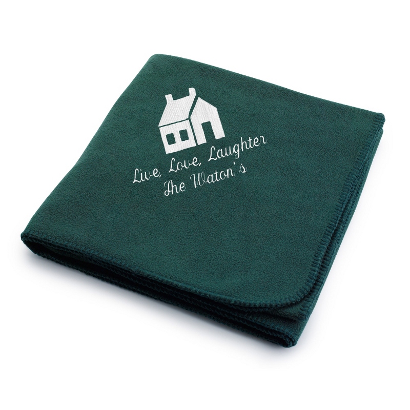 Image of White House on Forest Fleece Blanket