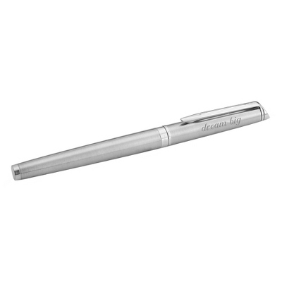 a rollerball Pen with brushed stainless case features the refined detail of palladium accents is the perfect 25th anniversary gift
