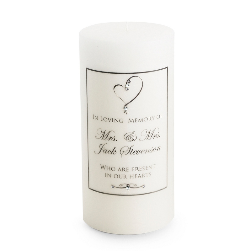 Image of Ribbon Heart Memorial Candle