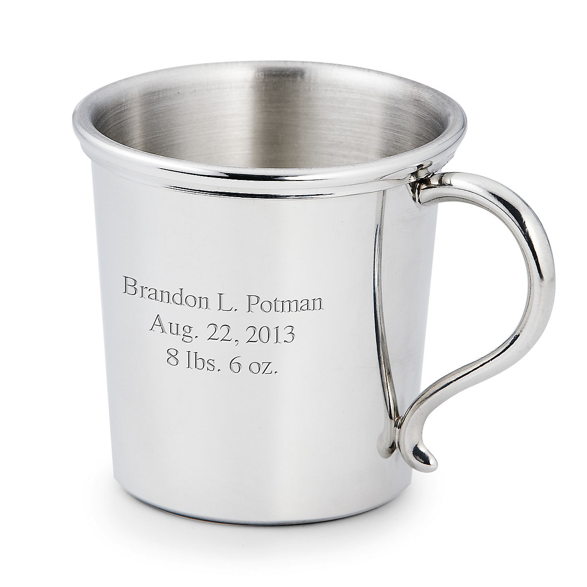 Pewter Baby or Child Cup Heirloom Gift Custom Engraved Personalized Engraving Monogram