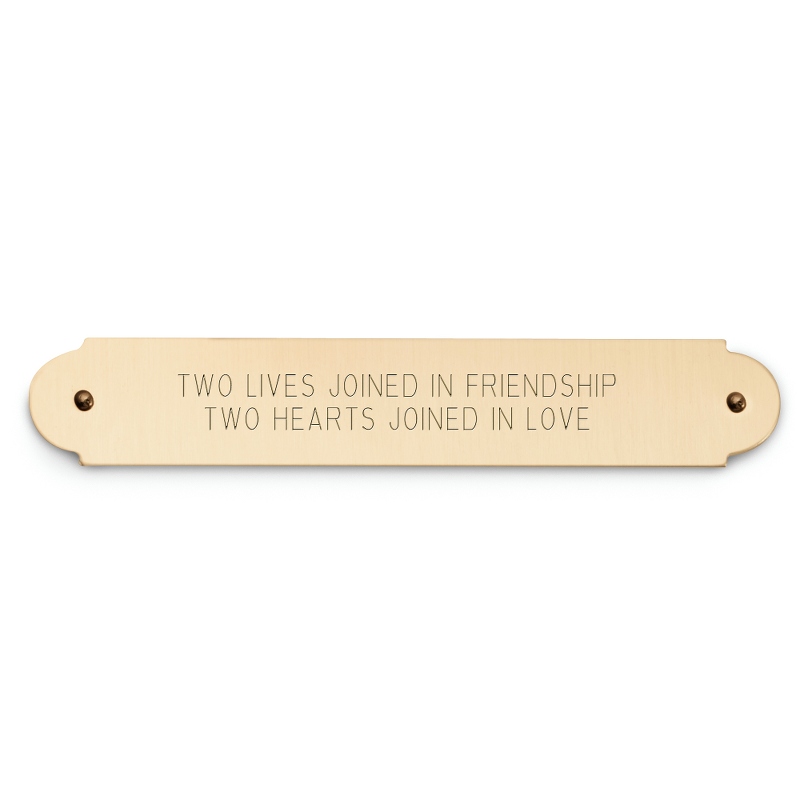 Image of 5/8 x 3 1/2 Brass Plate with Round Edges