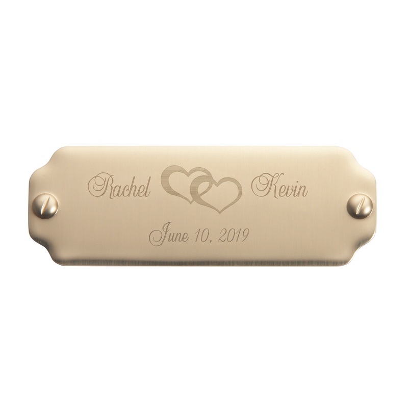 Image of 7/8 x 2 1/2 Name Plate with Imitation Screw Design