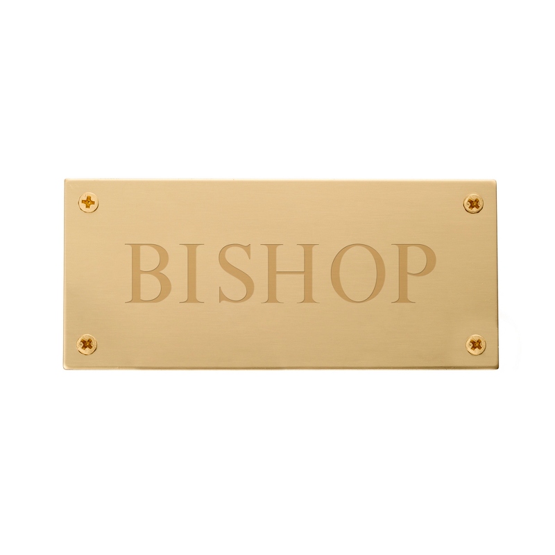 Image of Brass Flat Screw On Name Plate
